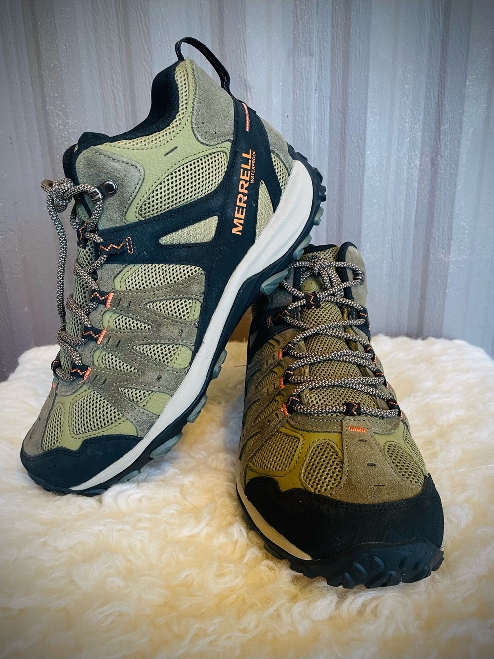 Merrell Accentor 3 Hiking Boots Men’s Mid Vent Waterproof Brindle sz 10.5 NEW